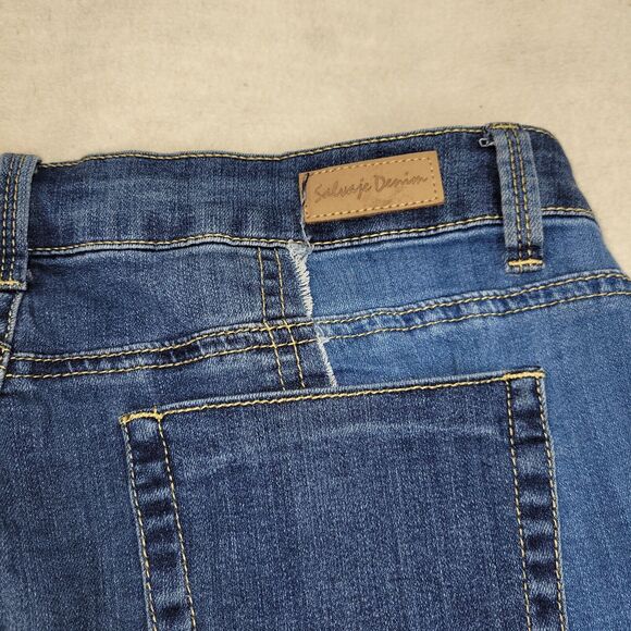 Salvaje Denim Jeans Womens Size 15 Blue Distressed RN 152865 Embroidered Cotton - Picture 14 of 16